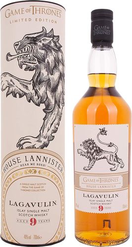 Lagavulin 9 Years Single Malt House Lannister Game Of Thrones Limited Edition 0,7l 46%